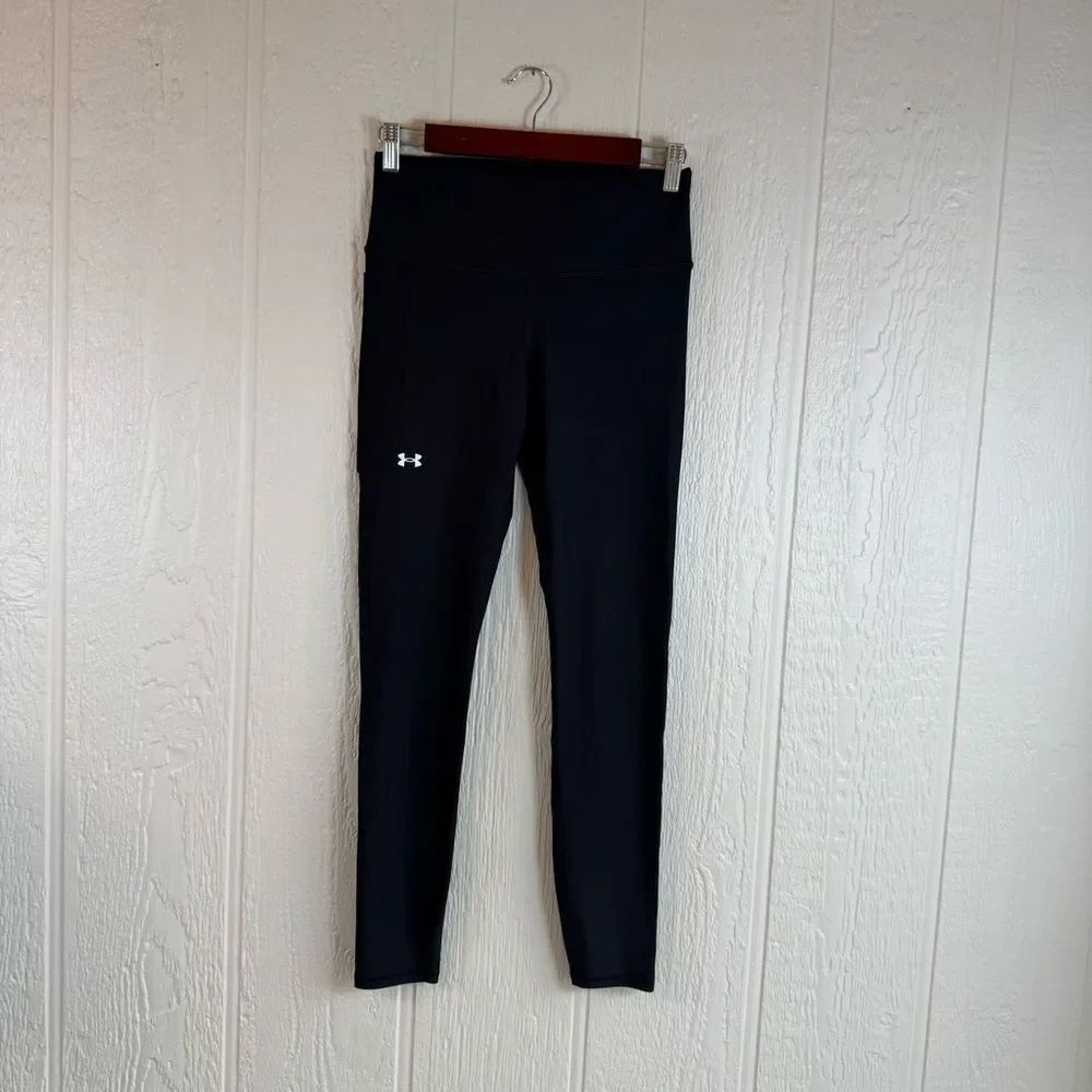Under Armour Black Compression Leggings with Thigh Logo